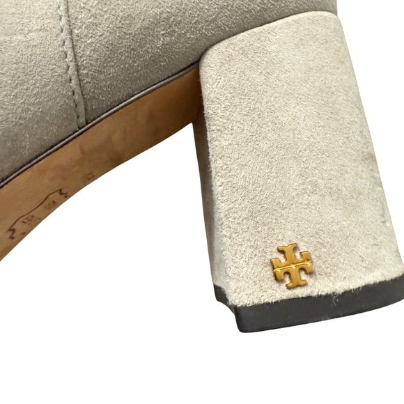 Tory Burch Brooke Storm Dust Taupe Suede Ankle Bootie MSRP $398 Womens Size 9 - Picture 8 of 9